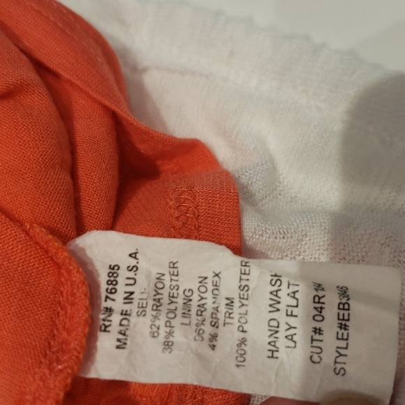 RED Haute Tank Top Layered White Orange/Coral Knit Women's Medium - Picture 4 of 10